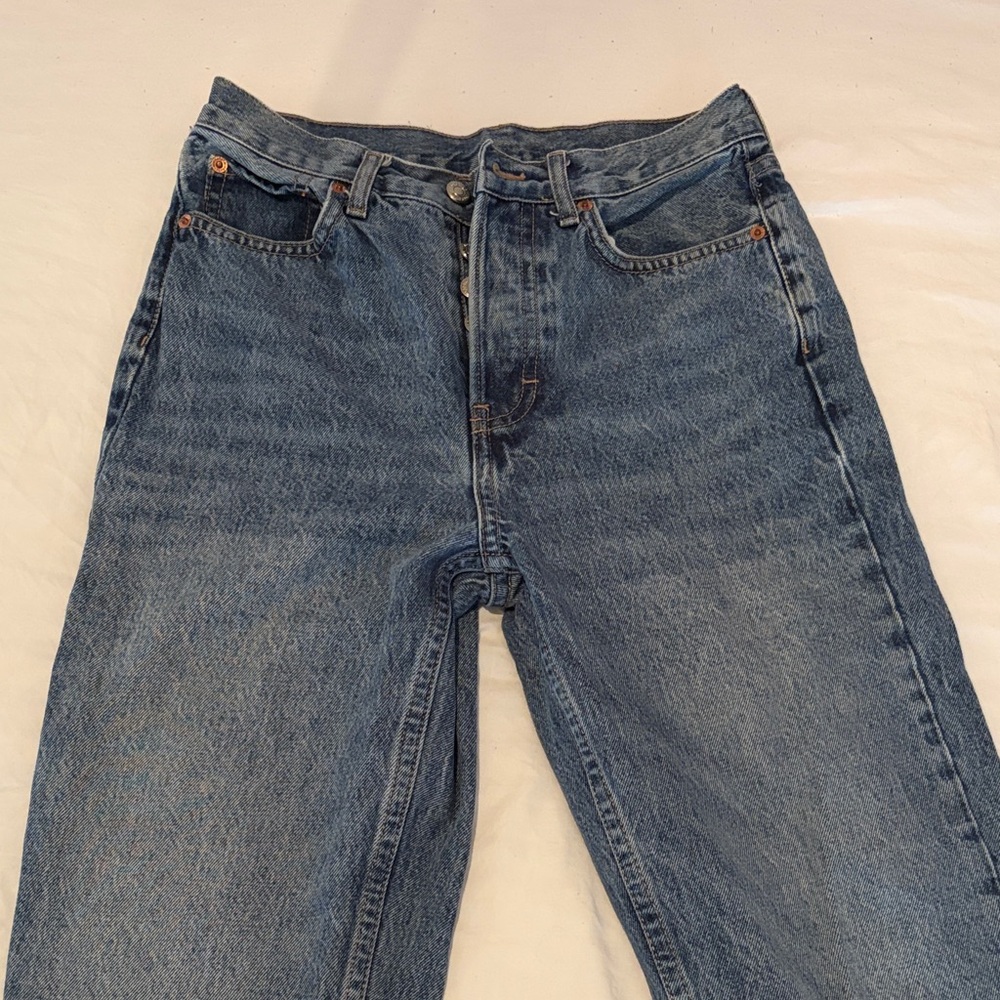 Topshop high rise straight leg jeans